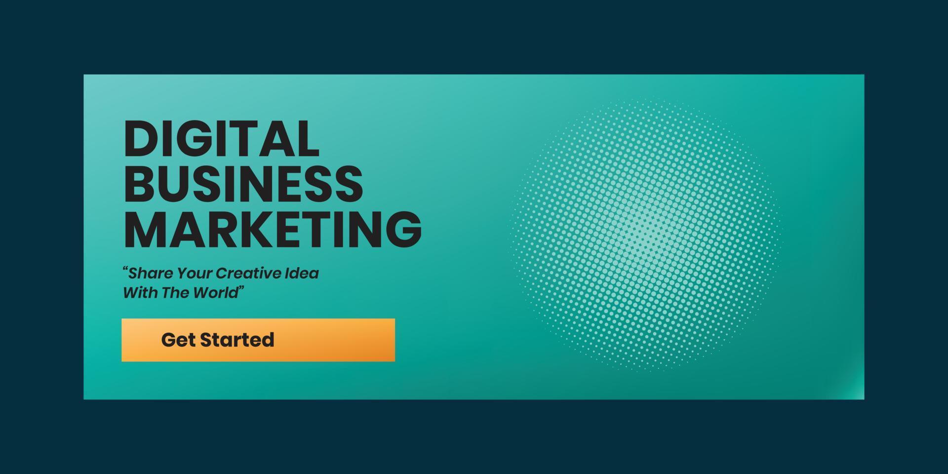 Marketing business banner template vector