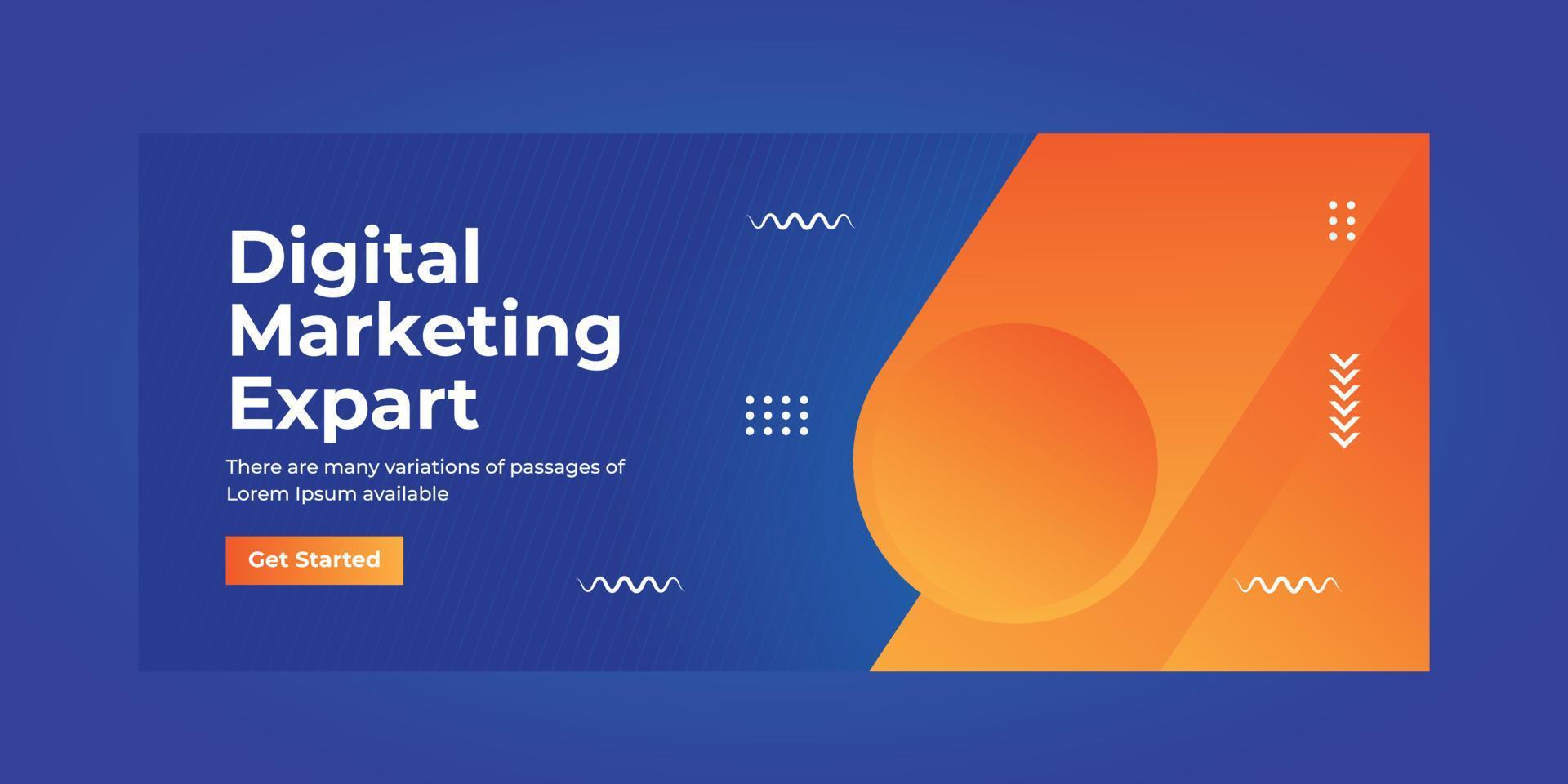 Marketing business banner template vector