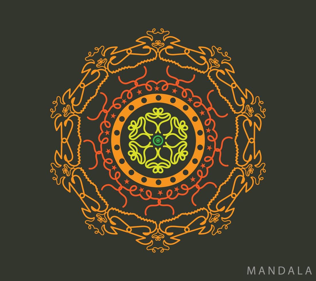 patrón de lujo en el fondo. plantilla de mandala vectorial. elementos de diseño. motivos tradicionales turcos e indios. excelente para telas y textiles, papel tapiz, embalaje o cualquier idea deseada, y diseño colorido vector