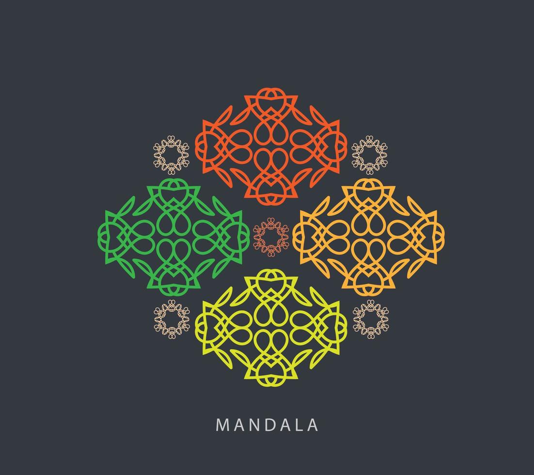 patrón de lujo en el fondo. plantilla de mandala vectorial. elementos de diseño. motivos tradicionales turcos e indios. excelente para telas y textiles, papel tapiz, embalaje o cualquier idea deseada, y diseño colorido vector