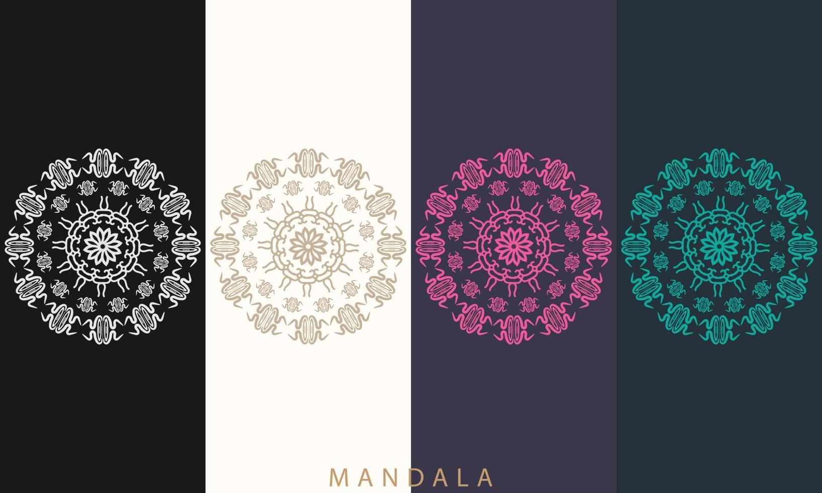 patrón de lujo en el fondo. plantilla de mandala vectorial. elementos de diseño. motivos tradicionales turcos e indios. excelente para telas y textiles, papel tapiz, embalaje o cualquier idea deseada, y diseño colorido vector