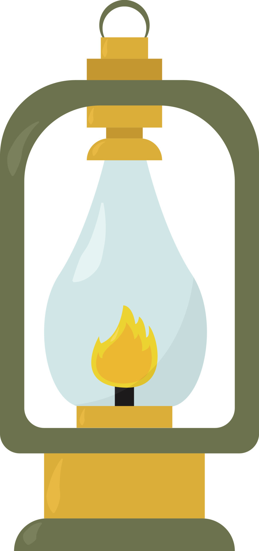 Yellow oil lamp, illustration, vector on white background 13488360