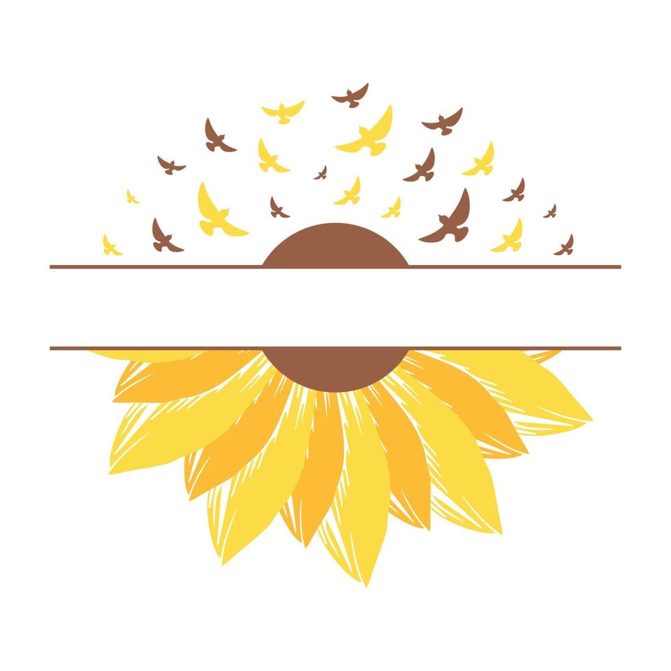 Beautiful and natural sunflower illustration vector