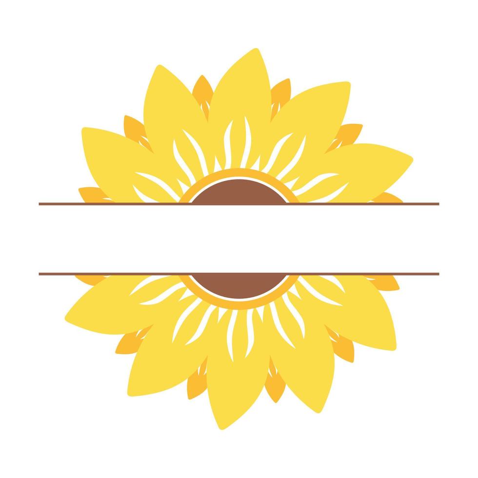 Beautiful and natural sunflower illustration vector