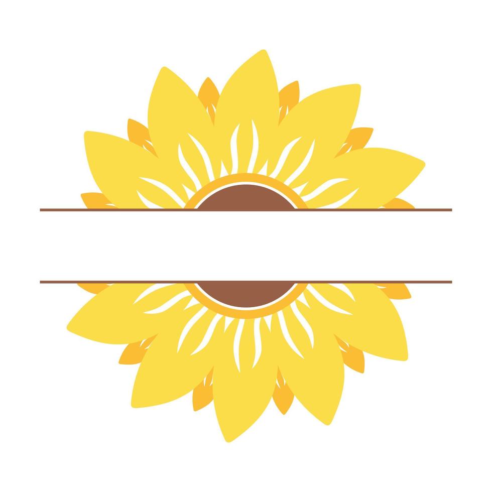 Beautiful and natural sunflower illustration vector