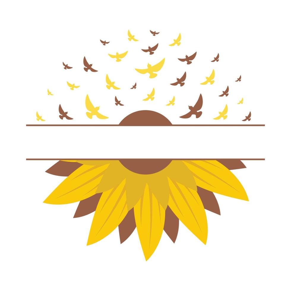 Beautiful and natural sunflower illustration vector