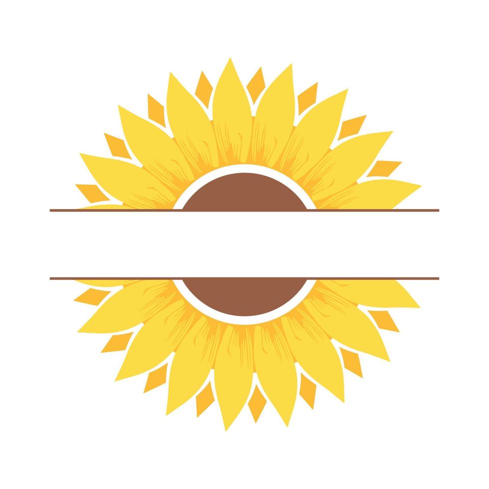 Beautiful and natural sunflower illustration vector