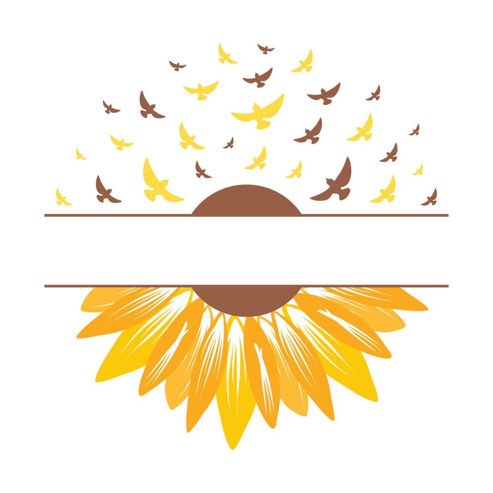 Beautiful and natural sunflower illustration vector