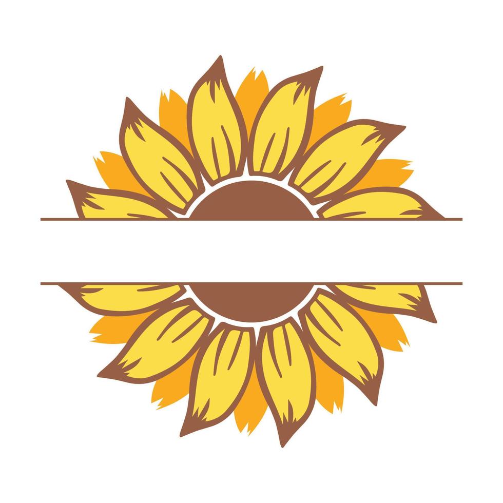 Beautiful and natural sunflower illustration vector