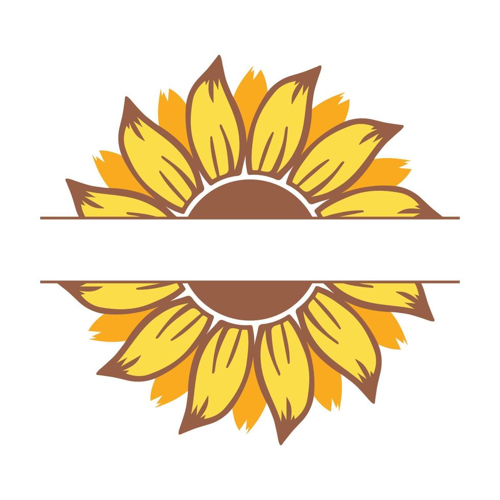 Beautiful and natural sunflower illustration vector