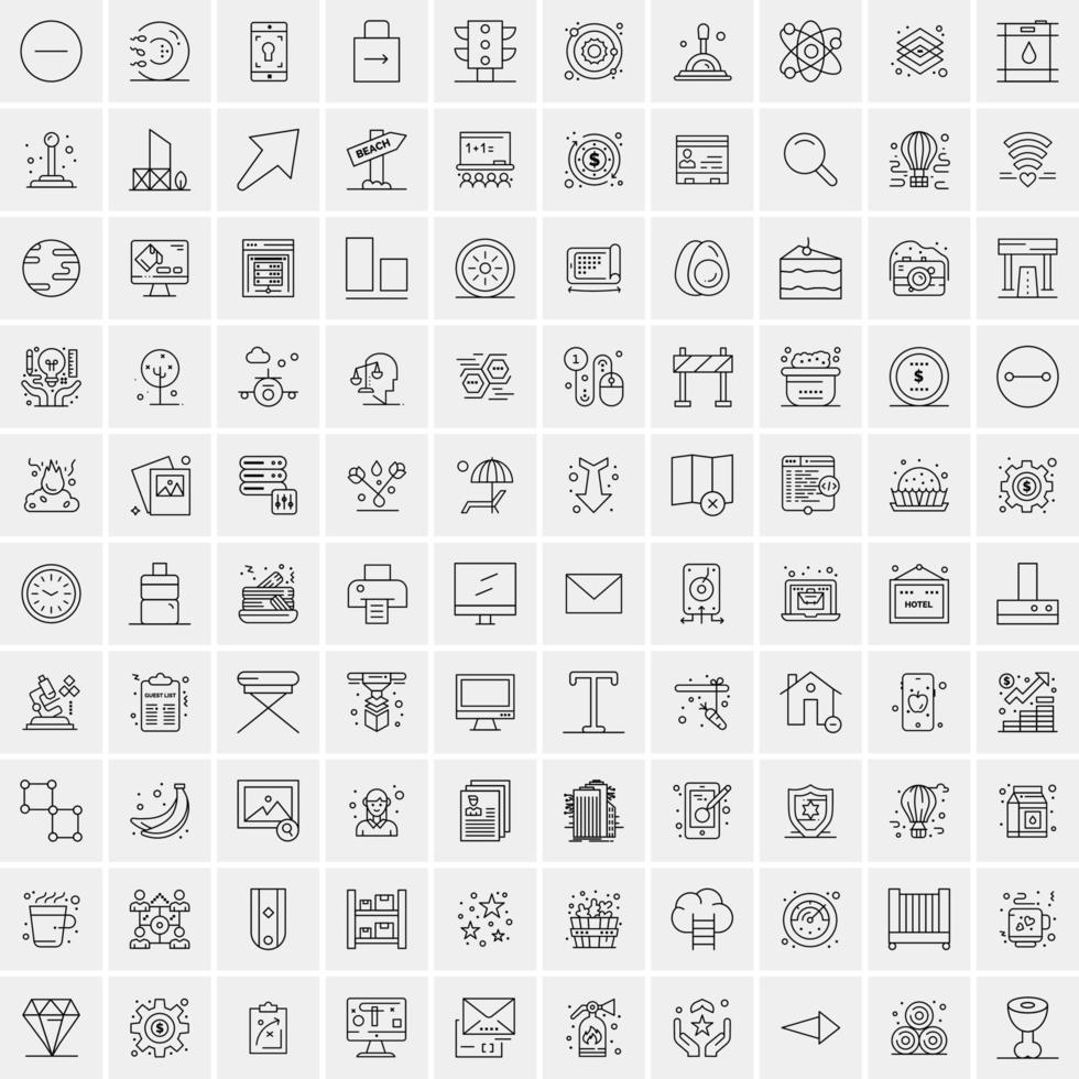 100 Business Icons for web and Print Material vector