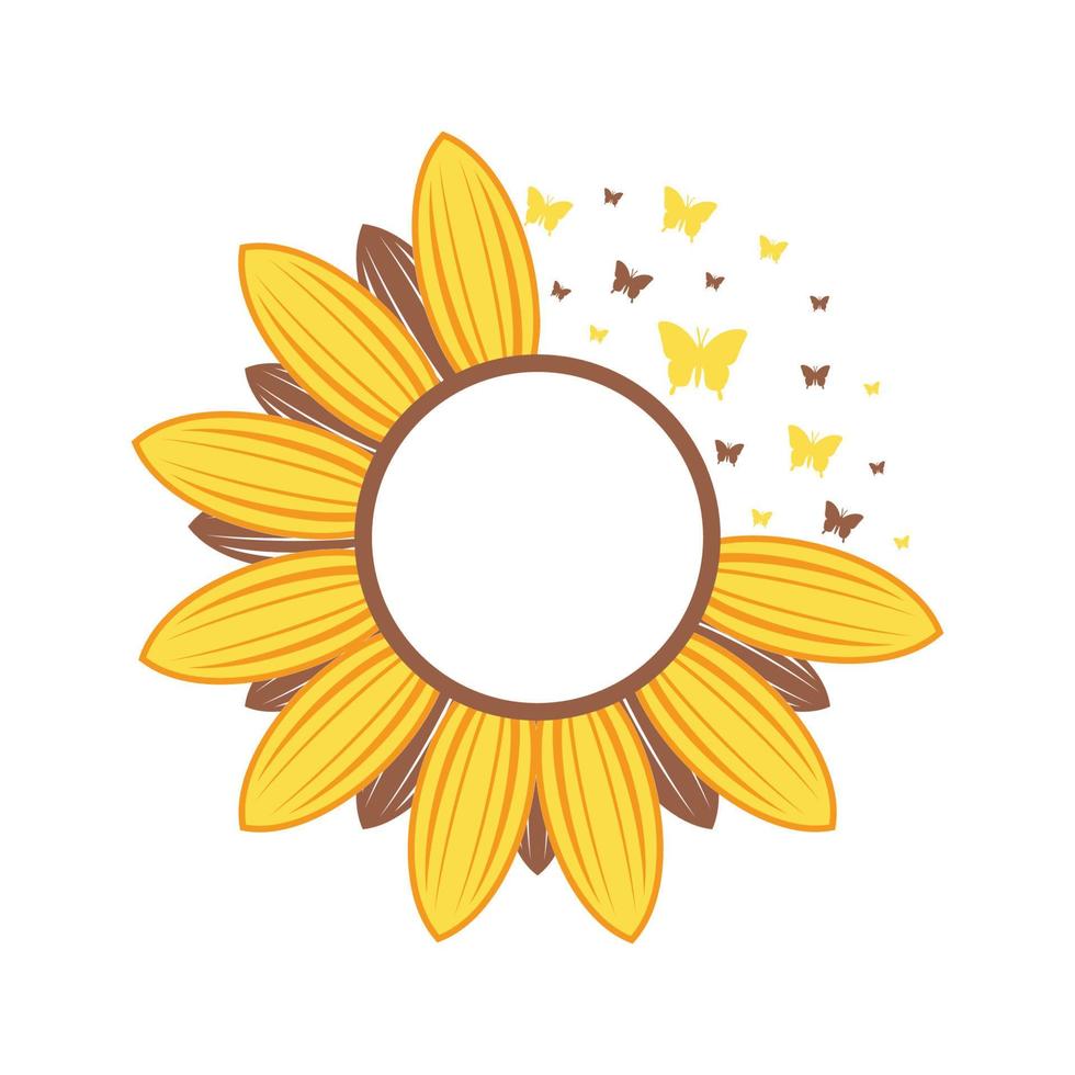 hermosa y natural ilustración de girasol vector