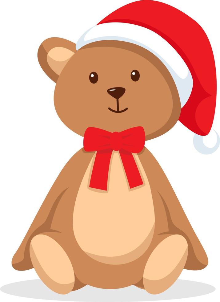 ilustración de diseño de personaje de oso de navidad vector