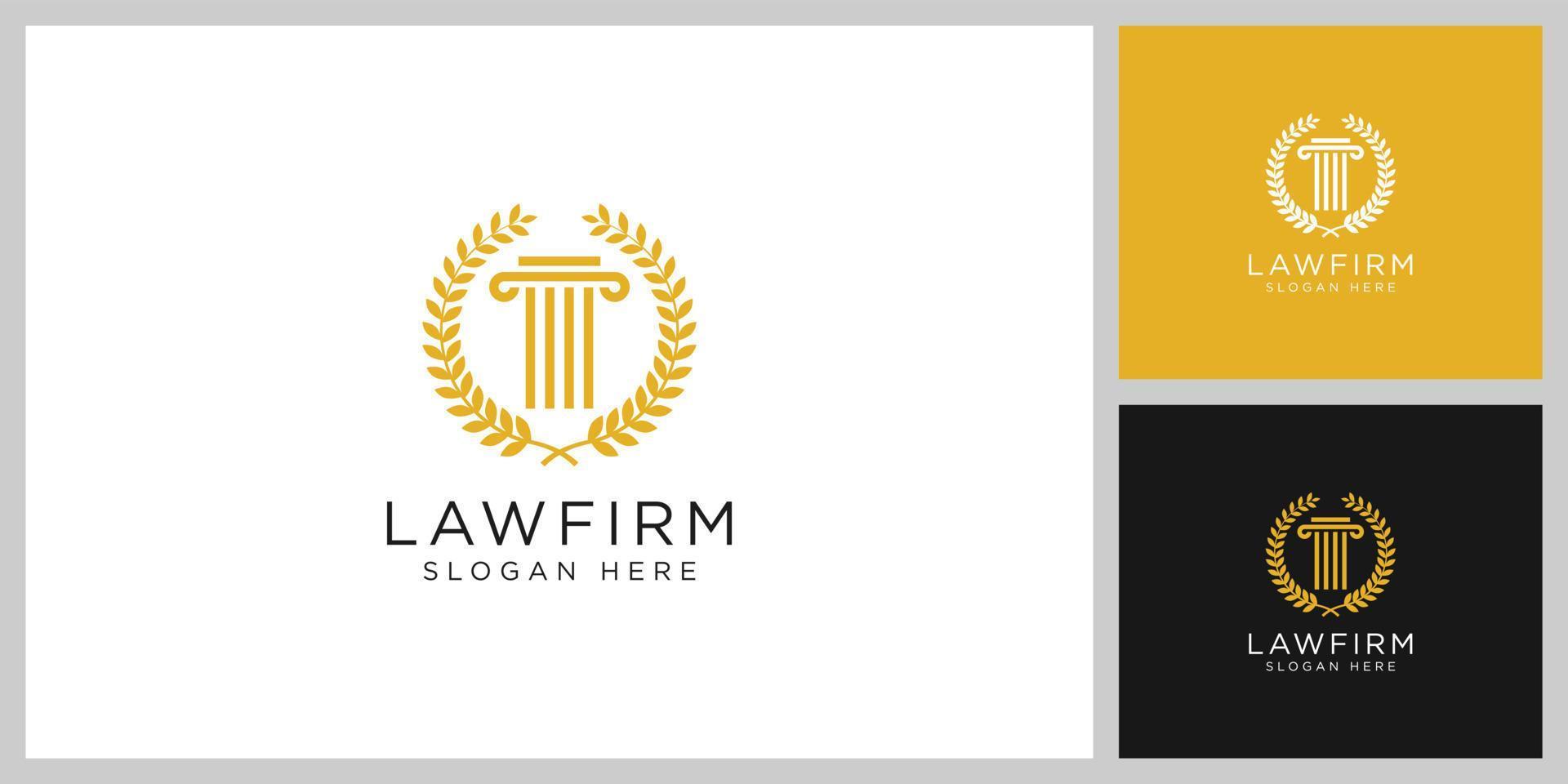 lawyer attorney advocate template linear style company logotype vector