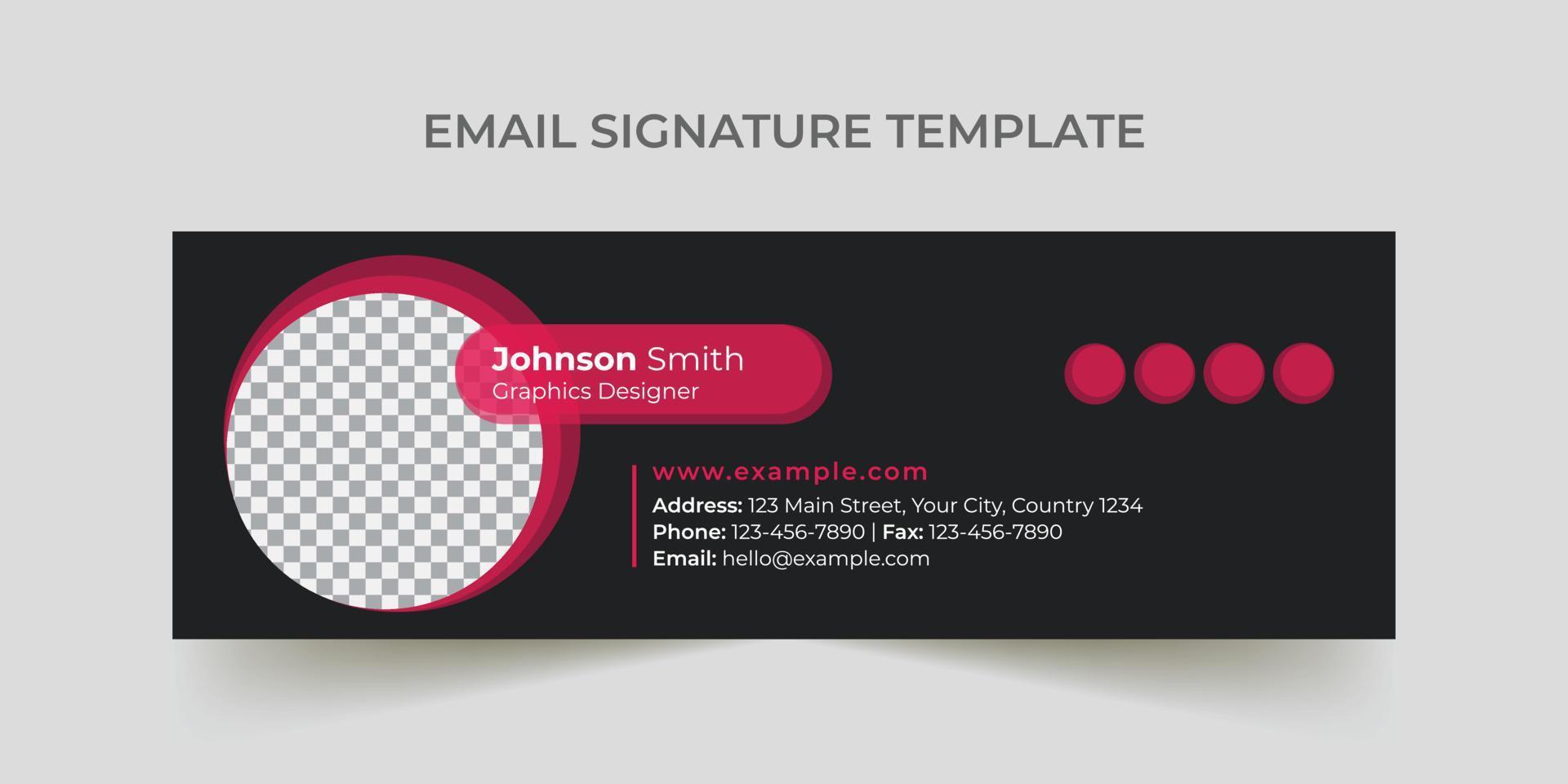 Corporate business email signature template vector