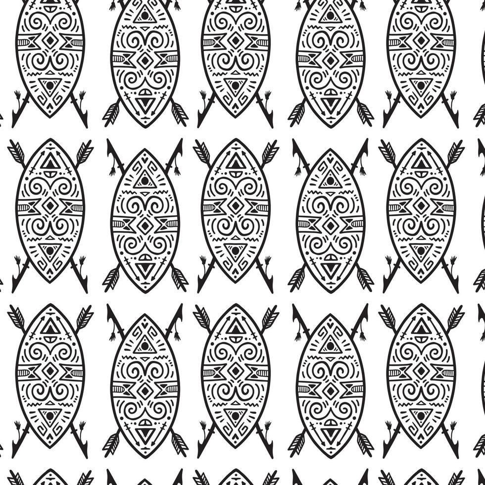 Ethnic Unique Shield Pattern vector