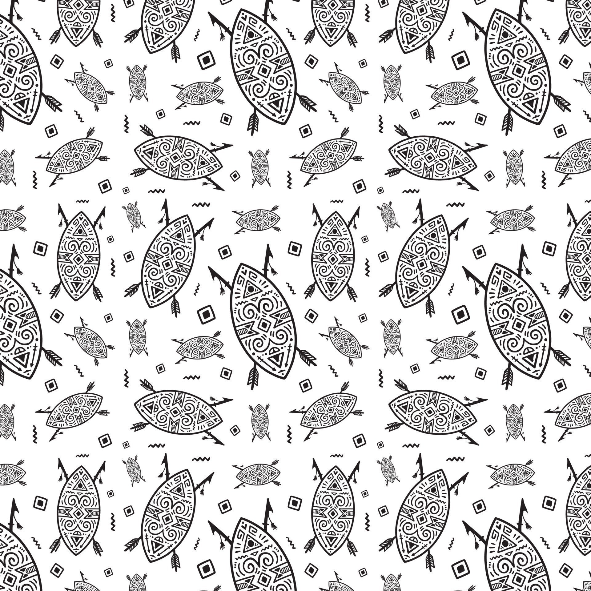 Ethnic shield pattern 13488804 Vector Art at Vecteezy
