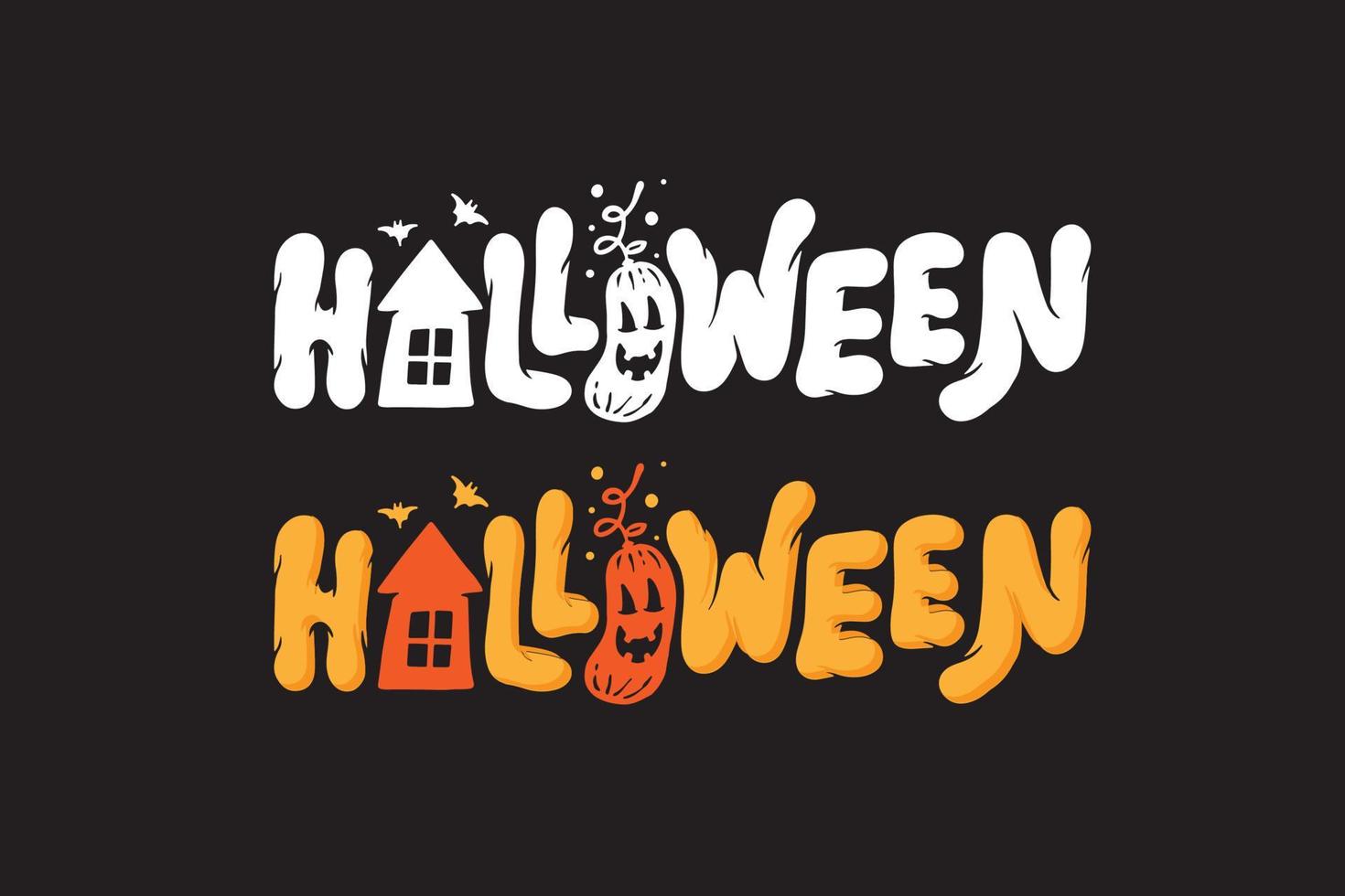 tipografía única de halloween vector