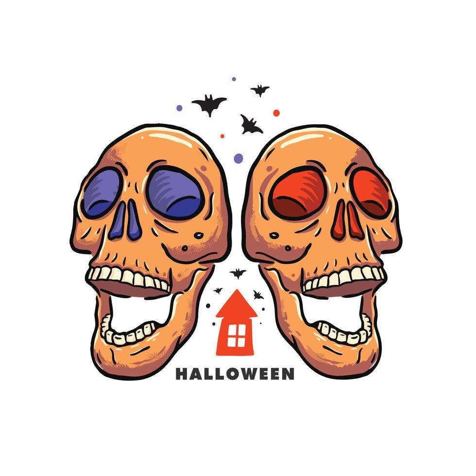Scary Halloween Skull vector