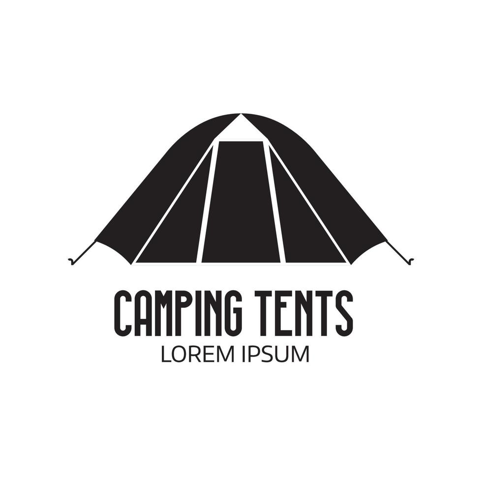 logotipo del campamento turístico o icono de la tienda vector