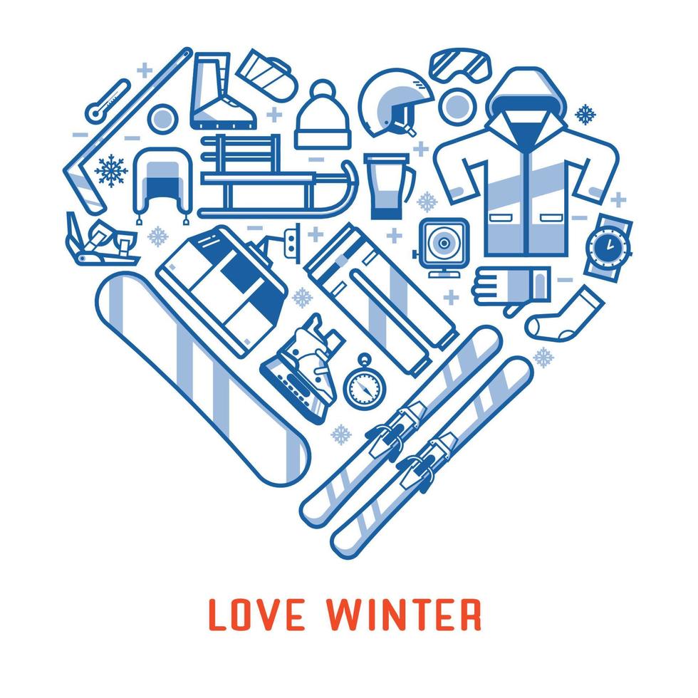 Love Winter Lifestyle Background vector