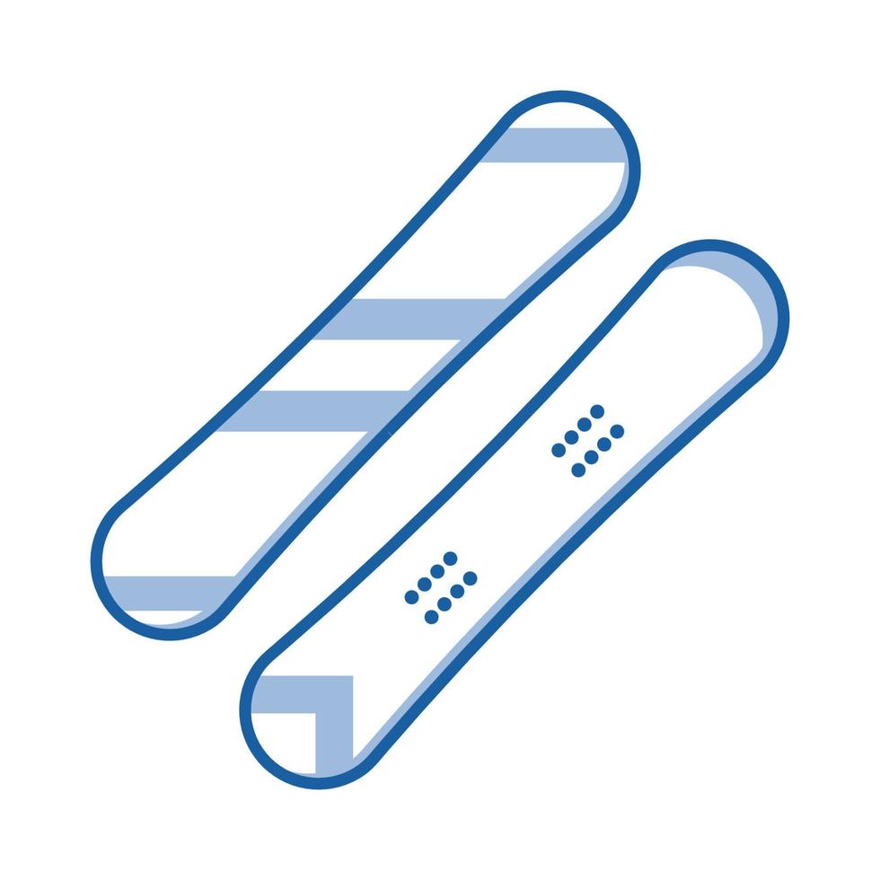 Snowboard Outline Icon or Label vector