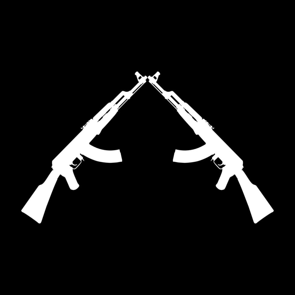 Silhouette of the Weapun Gun for Art Illustration, Pictogram or Graphic Design Element. Vector Illustration
