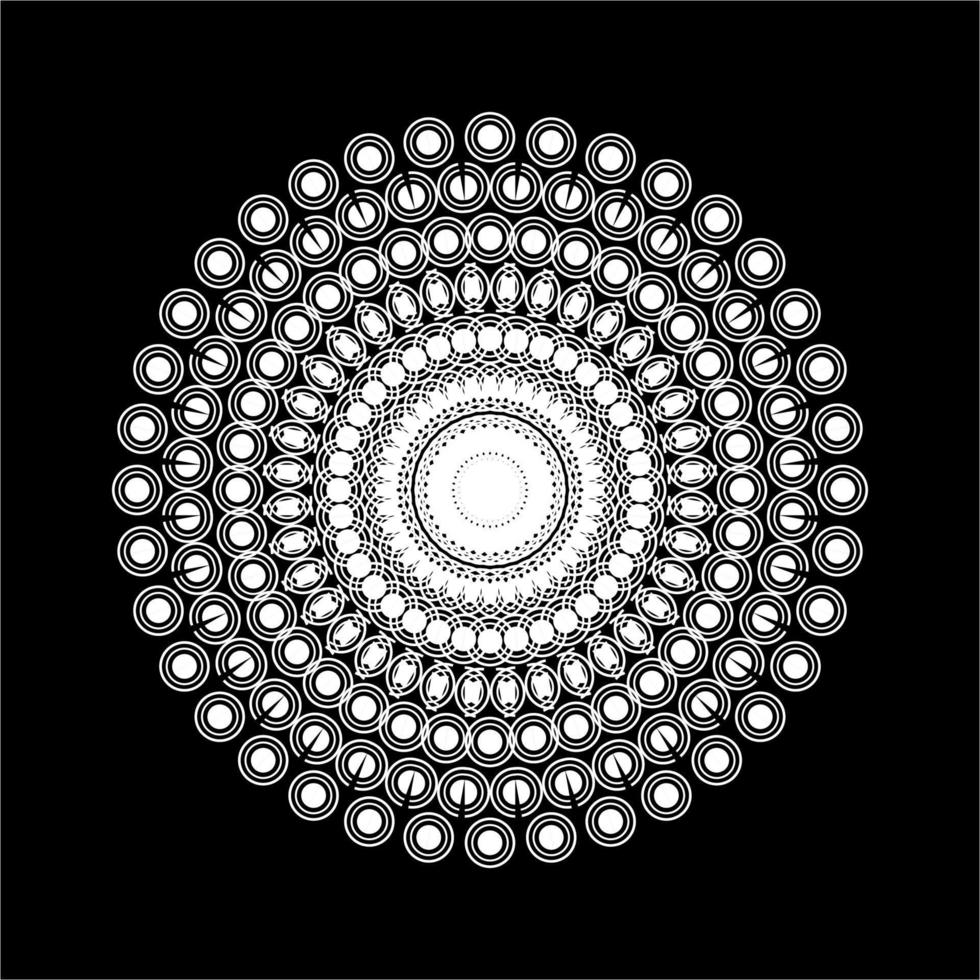 Contemporary Mandala made from Circle and Half Circle Shape Composition. Modern Contemporary Mandala for Logo, Ornate, Decoration or Graphic Design. Vector Illustration