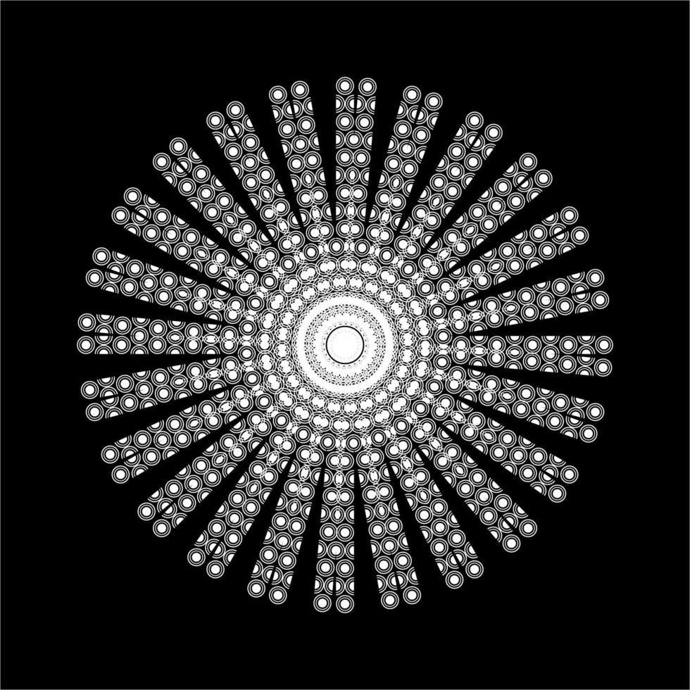 Contemporary Mandala made from Circle and Half Circle Shape Composition. Modern Contemporary Mandala for Logo, Ornate, Decoration or Graphic Design. Vector Illustration