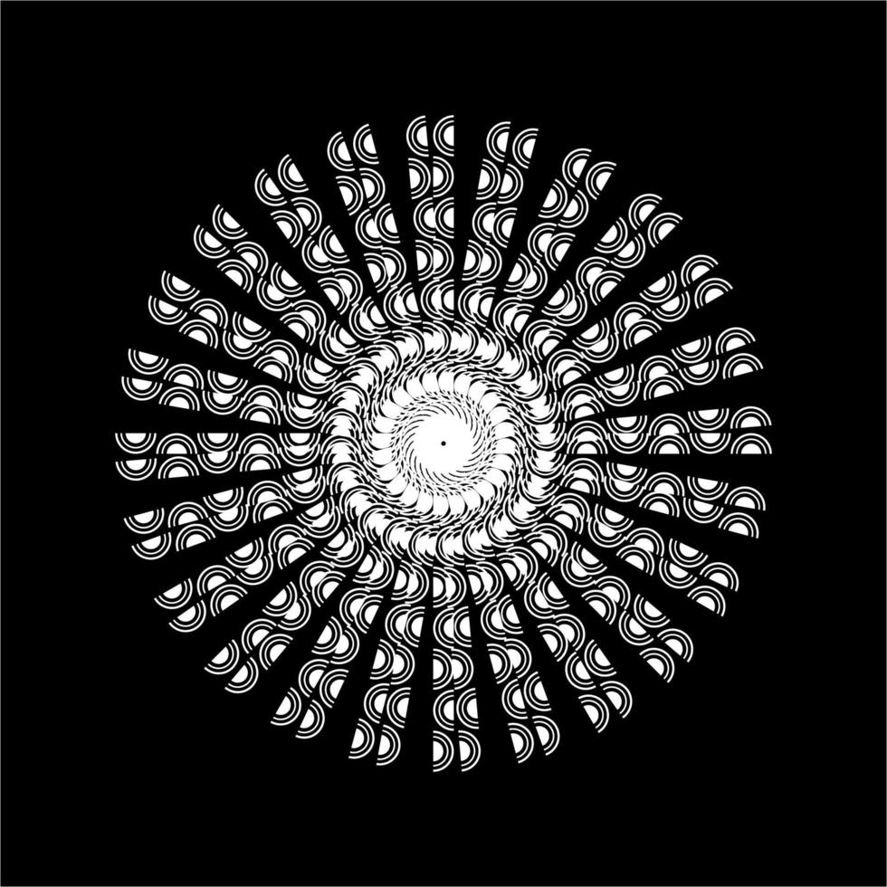 Contemporary Mandala made from Circle and Half Circle Shape Composition. Modern Contemporary Mandala for Logo, Ornate, Decoration or Graphic Design. Vector Illustration
