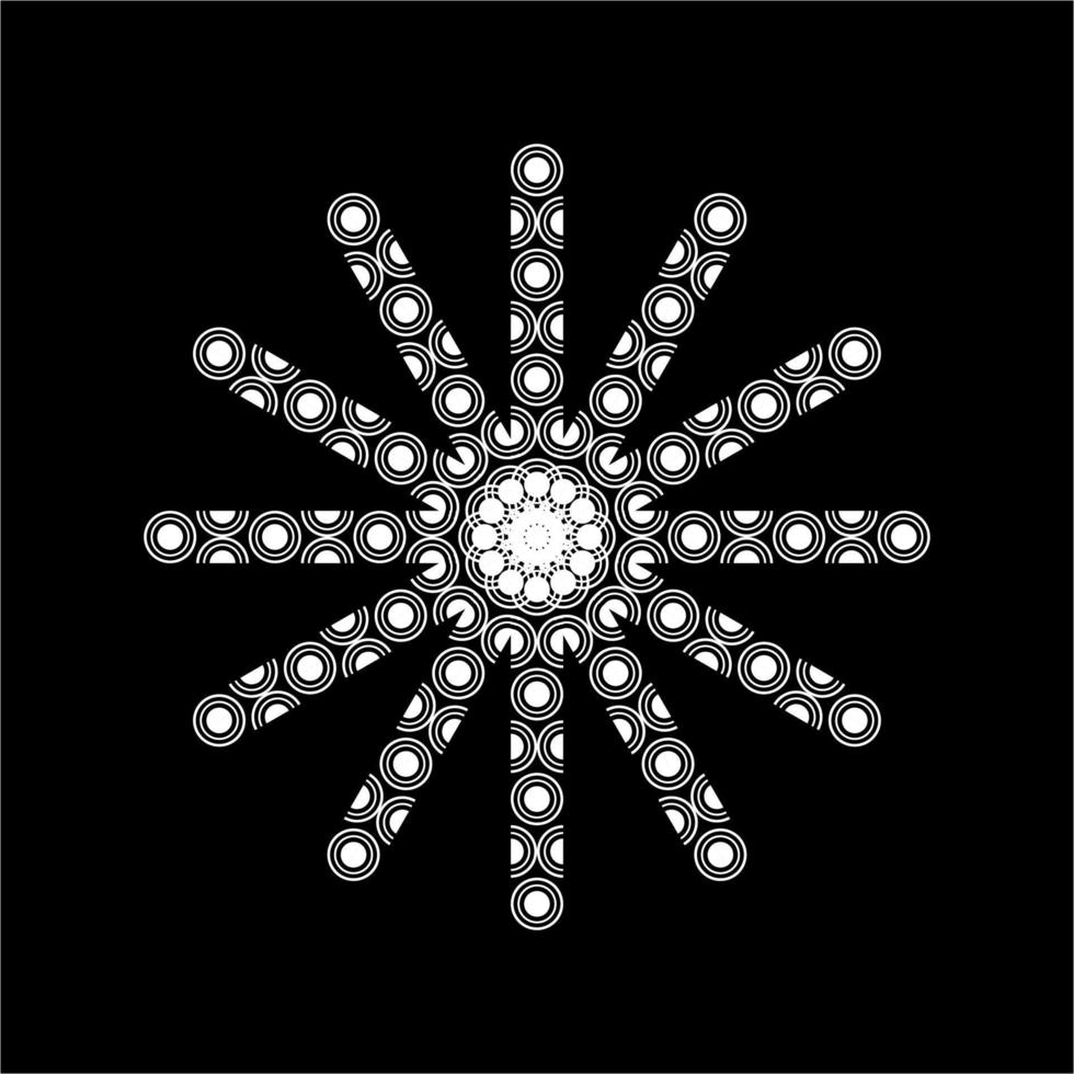 Contemporary Mandala made from Circle and Half Circle Shape Composition. Modern Contemporary Mandala for Logo, Ornate, Decoration or Graphic Design. Vector Illustration