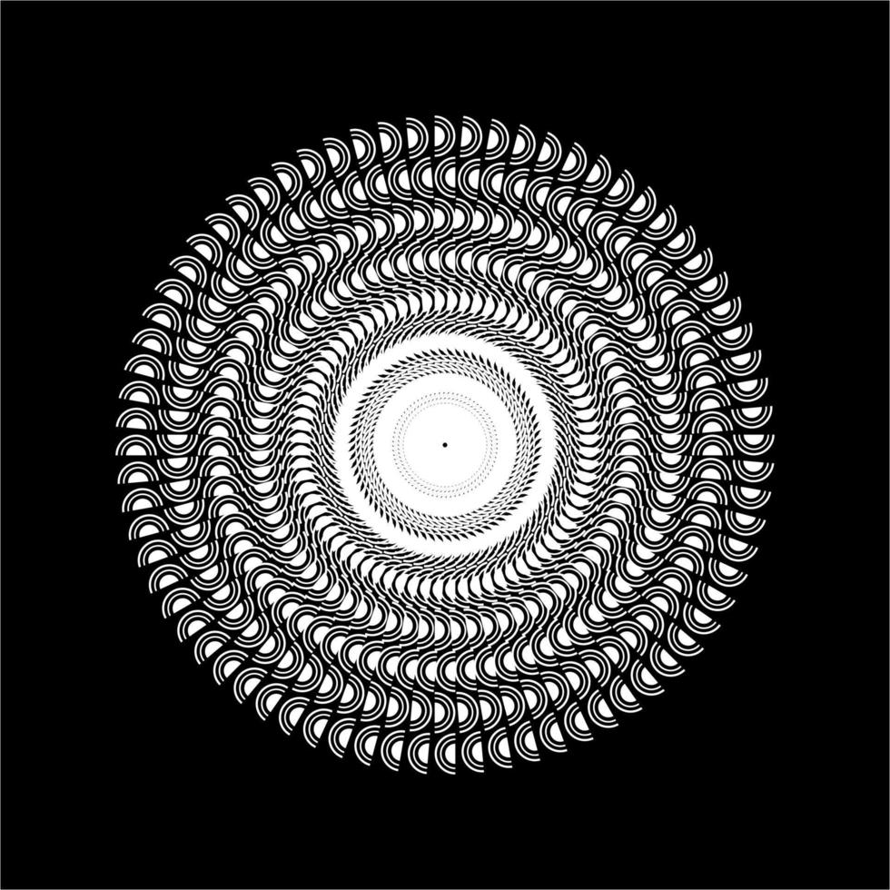 Contemporary Mandala made from Circle and Half Circle Shape Composition. Modern Contemporary Mandala for Logo, Ornate, Decoration or Graphic Design. Vector Illustration