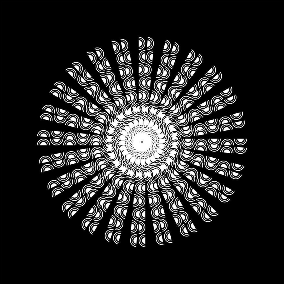 Contemporary Mandala made from Circle and Half Circle Shape Composition. Modern Contemporary Mandala for Logo, Ornate, Decoration or Graphic Design. Vector Illustration