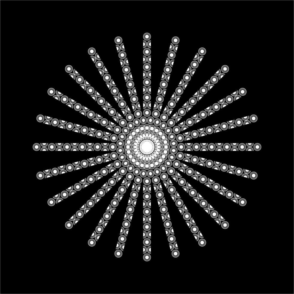 Contemporary Mandala made from Circle and Half Circle Shape Composition. Modern Contemporary Mandala for Logo, Ornate, Decoration or Graphic Design. Vector Illustration