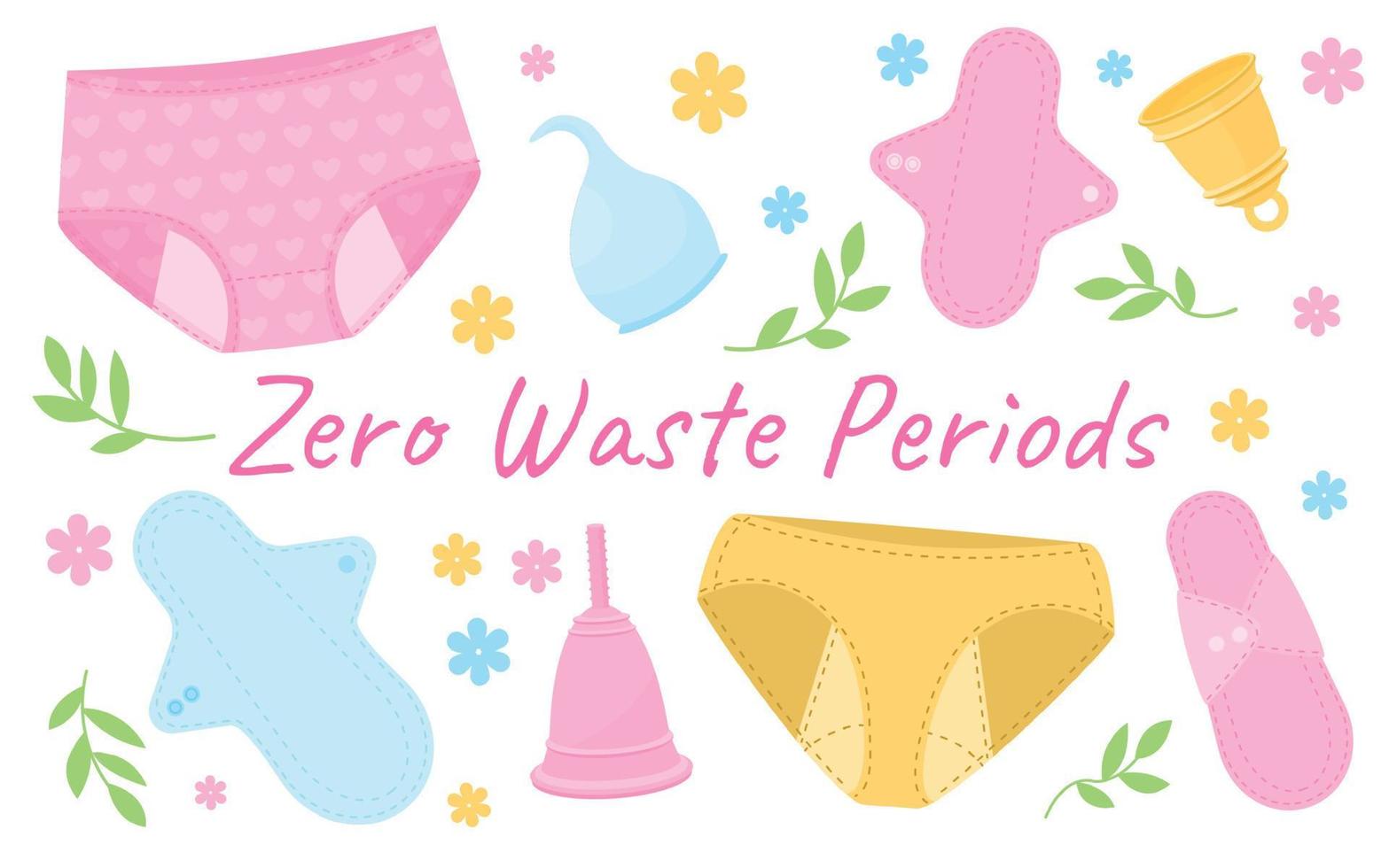 Zero Waste Period Composition vector