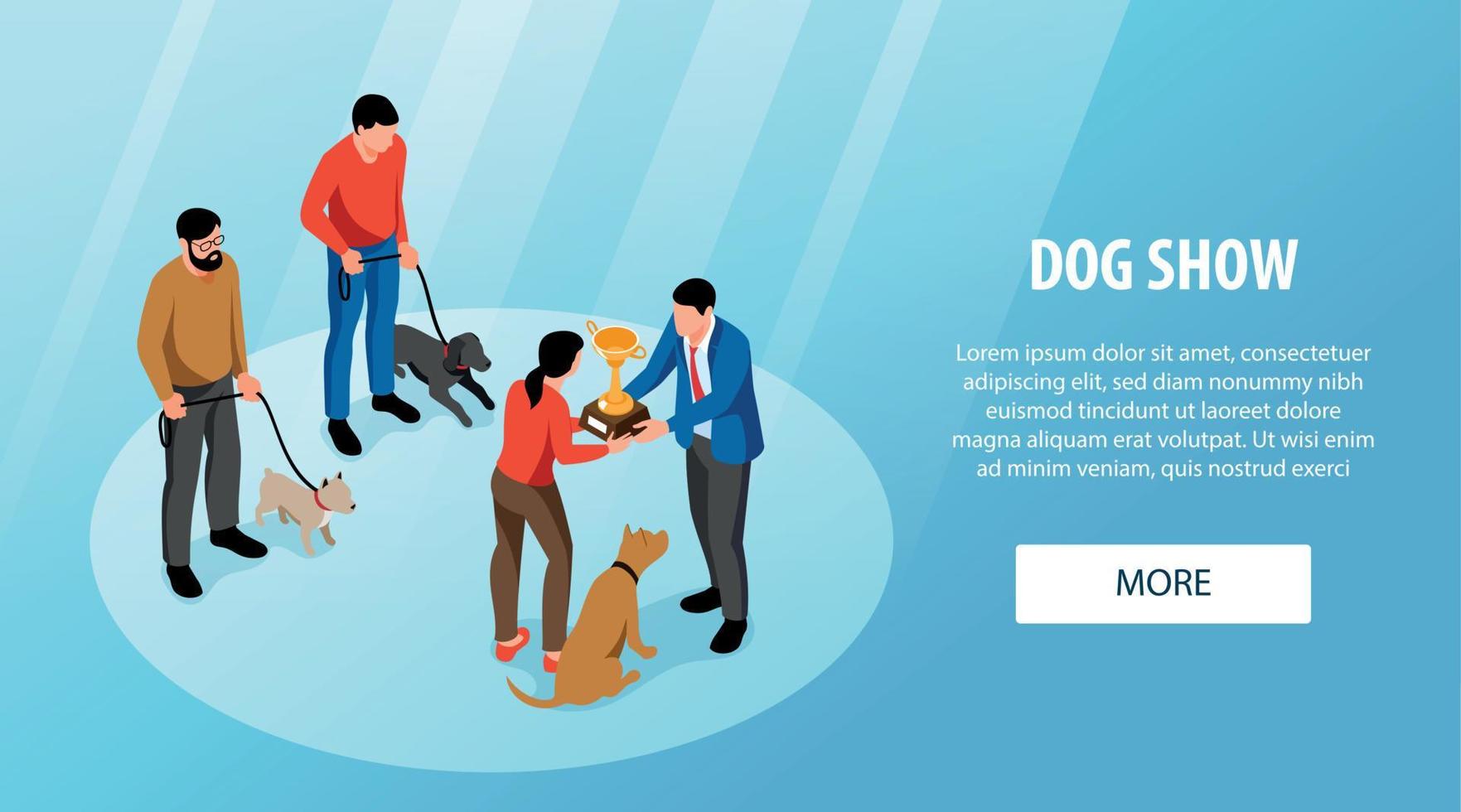 Dog Show Horizontal Banner vector