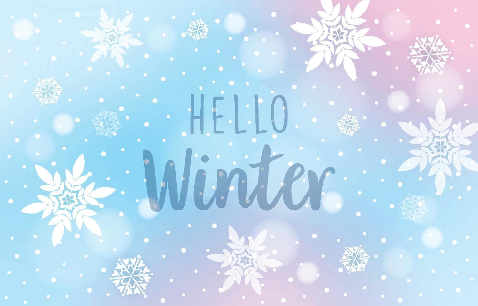 Snowflakes in The Winter Season vector