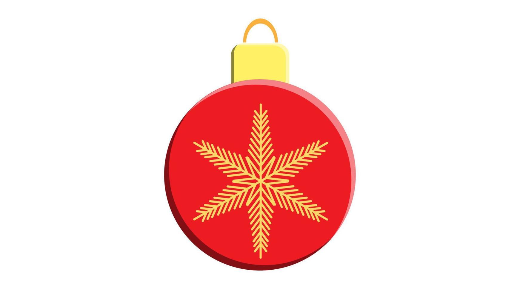 bola de navidad roja sobre fondo gris, transparente y blanco. decoración de juguetes de año nuevo - Vector de stock