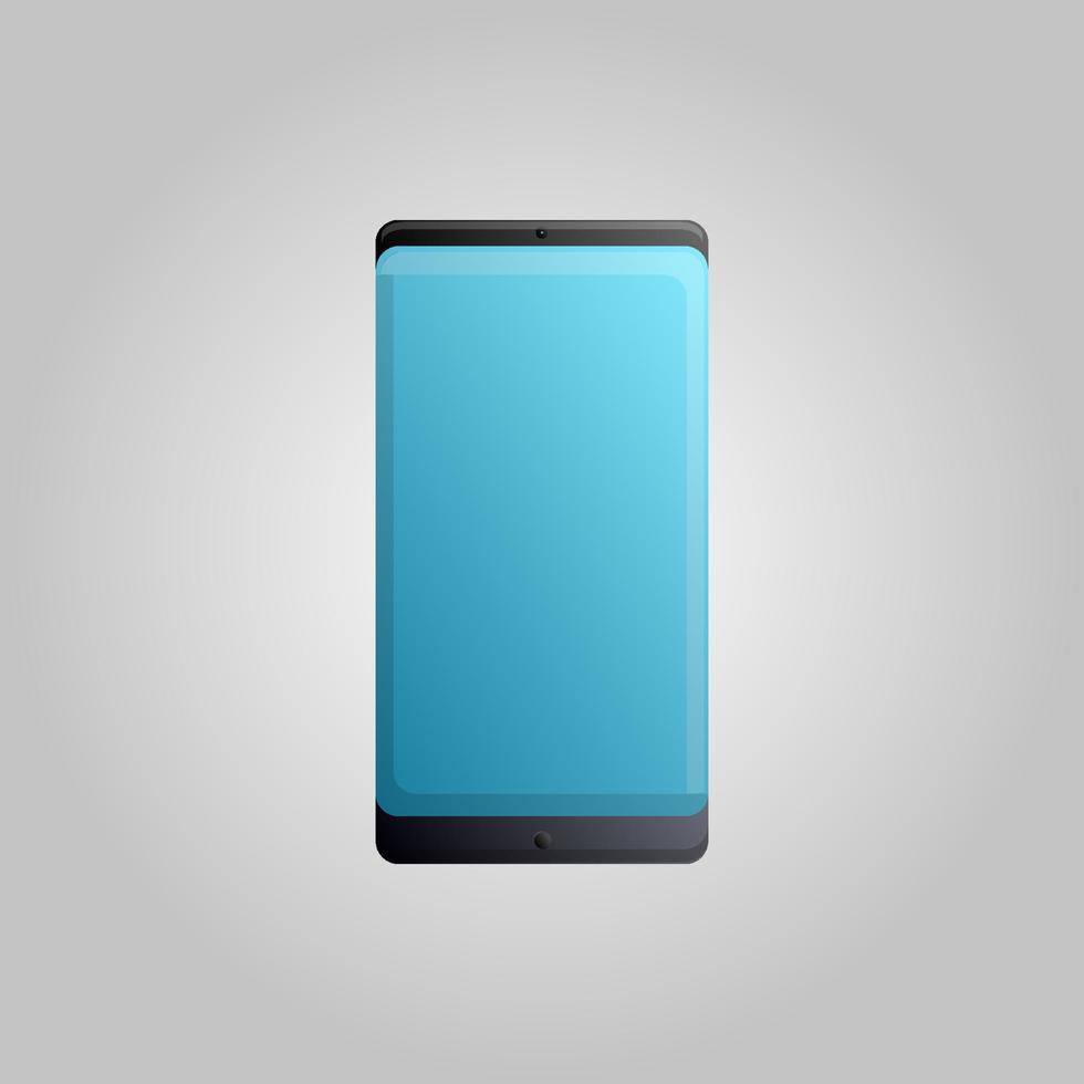 Digital modern touchscreen mobile phone smartphone on a white background. Vector illustration