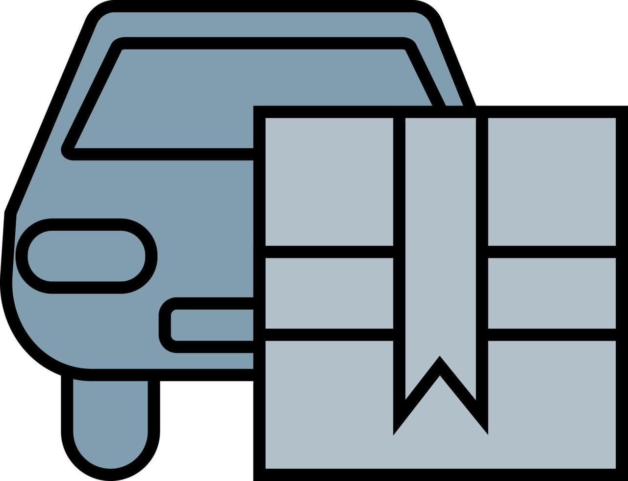 coche de entrega, ilustración, vector, sobre un fondo blanco. vector