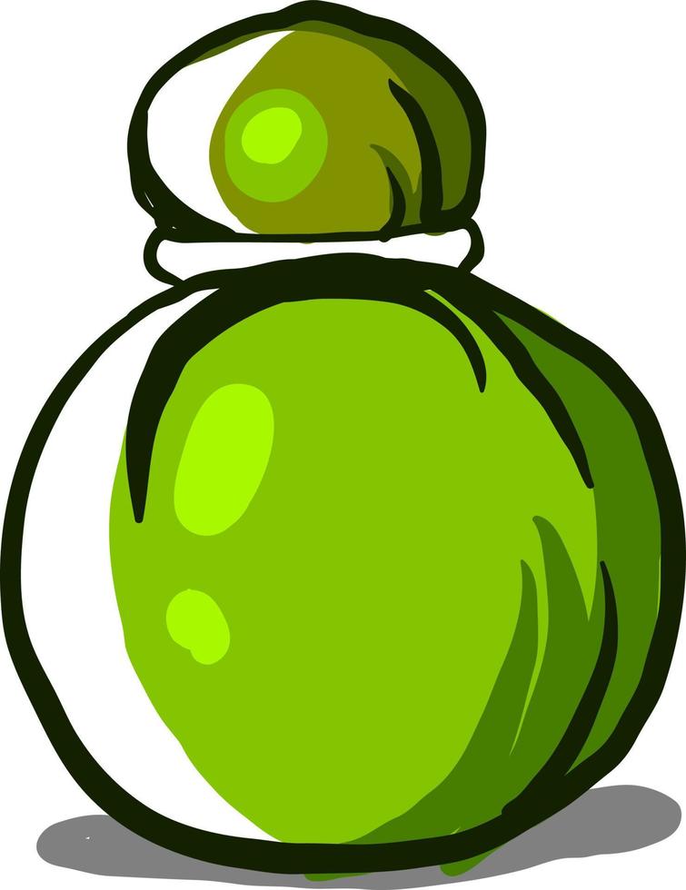 Bottle of perfume, illustration, vector on white background.
