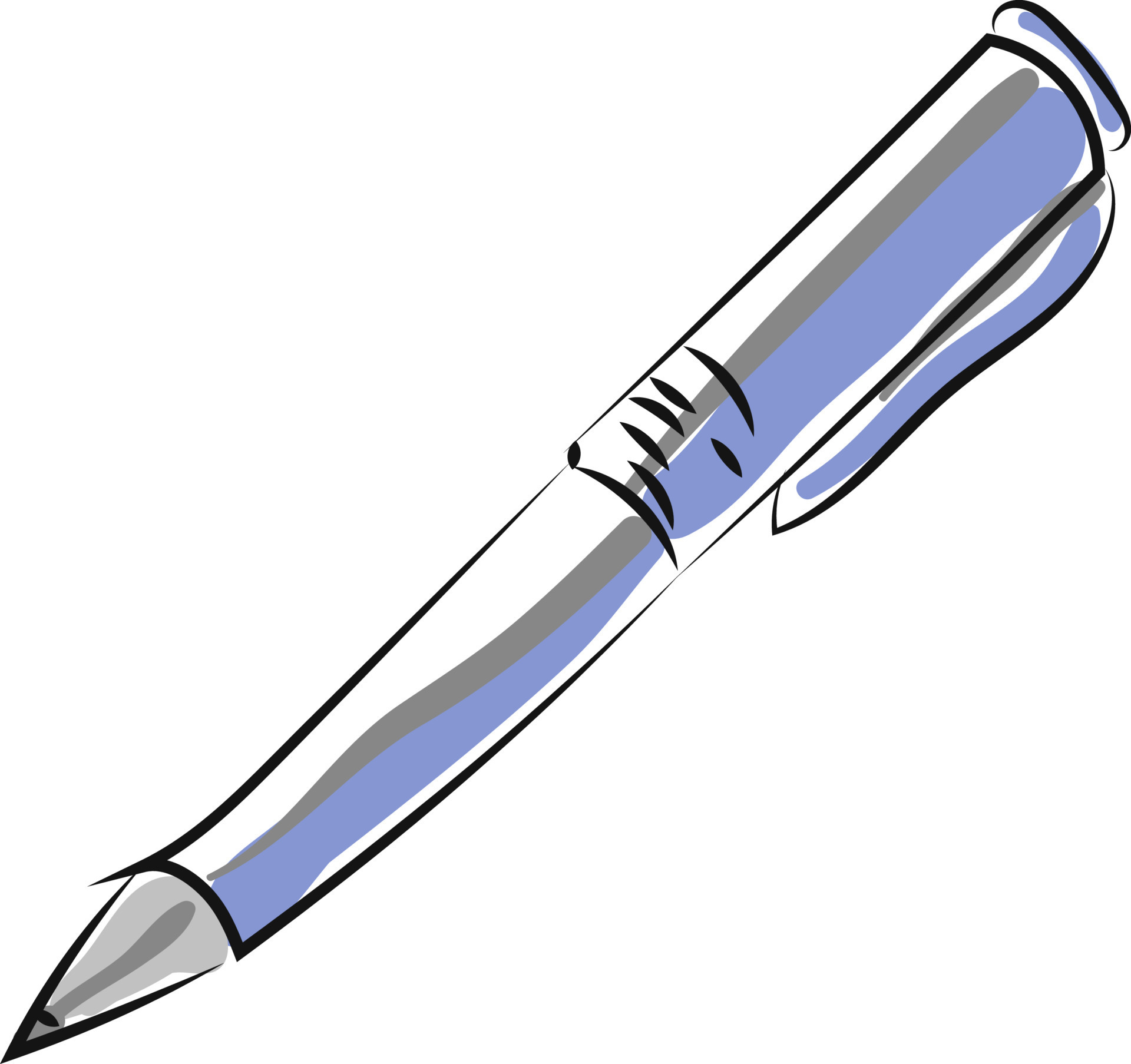 A pen, illustration, vector on white background. 13490244 Vector Art at