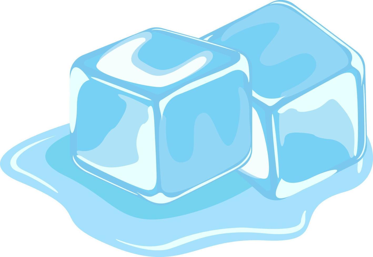 Ice cubes,illustration, vector on white background.