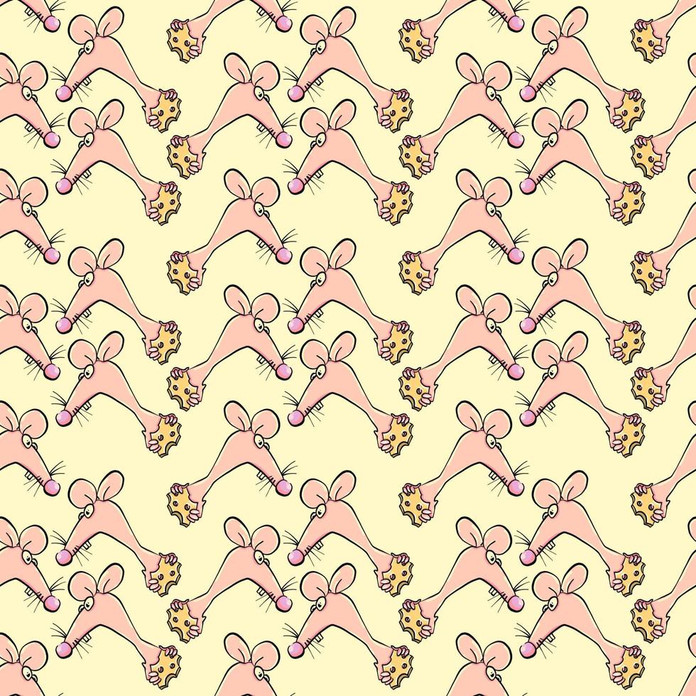 Mouse pattern , illustration, vector on white background