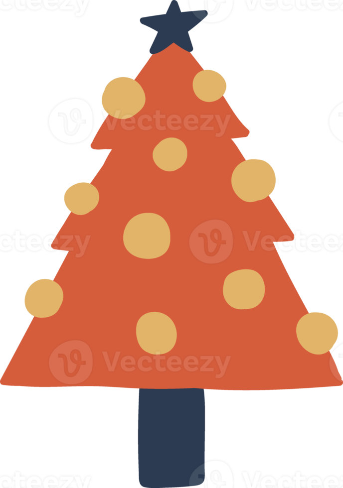 orange christmas tree png