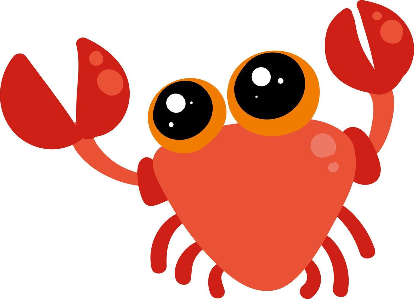 Cute crab, illustration, vector on white background.