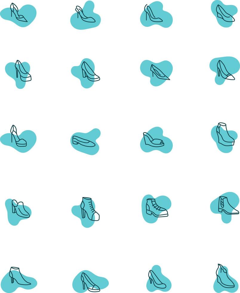 High heeled shoes, illustration, on a white background. vector