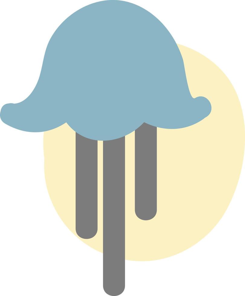 Mushroom jellyfish, illustration, on a white background. vector