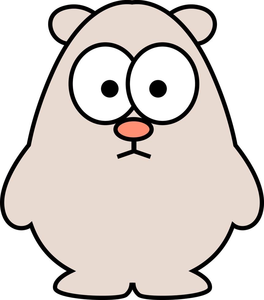 White polar bear, illustration, on a white background. vector
