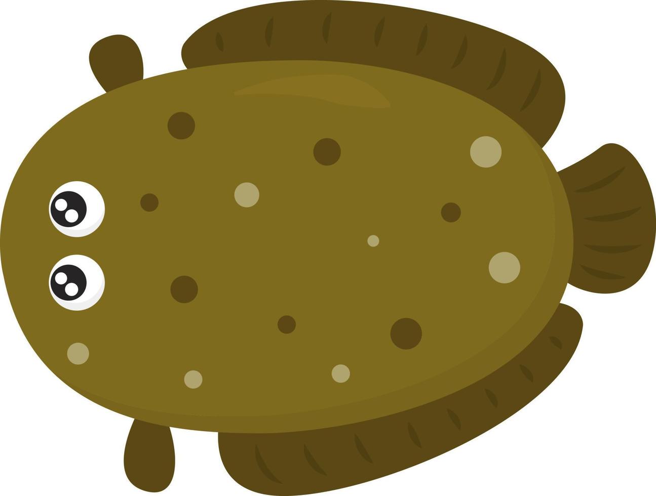 Big brown fish , illustration, vector on white background